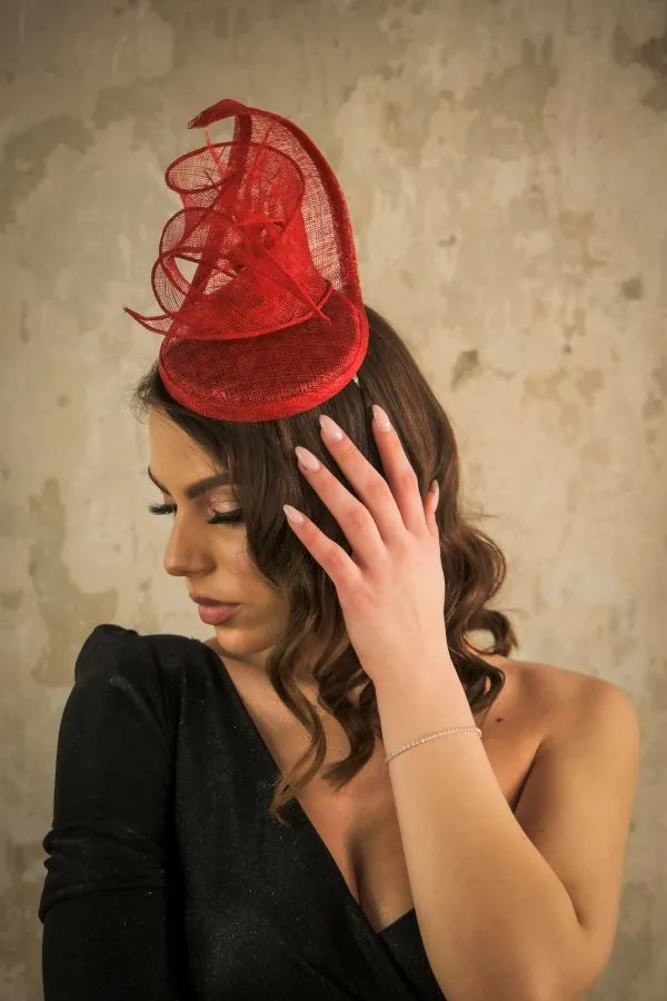 Lava - crveni fascinator Lava - crveni fascinator