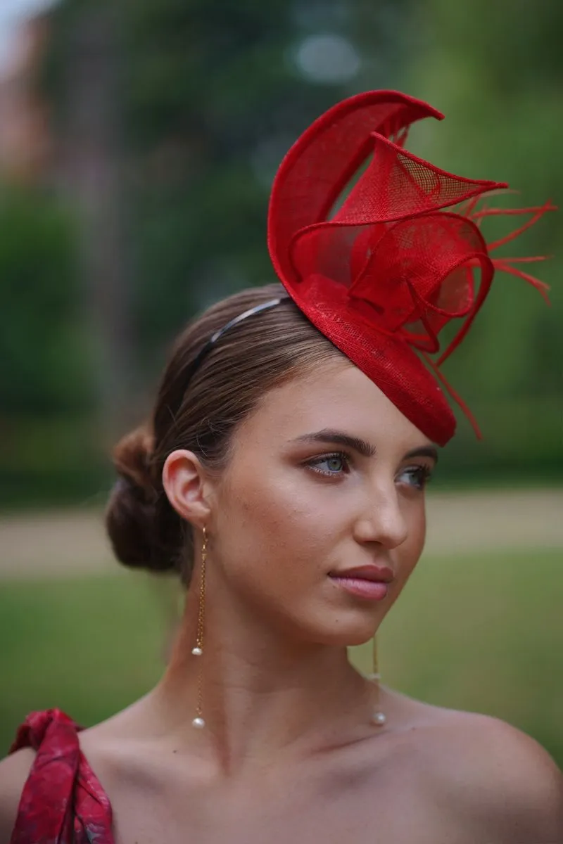 Lava Crveni - fascinator Lava Crveni - fascinator