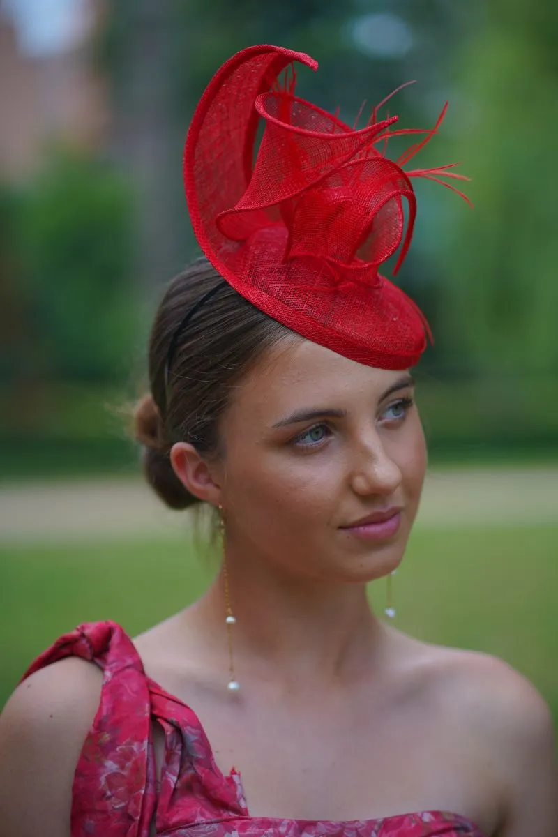 Lava Crveni - fascinator Lava Crveni - fascinator